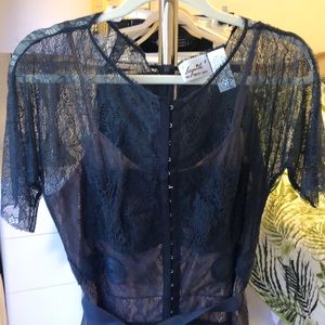 Anthropologie Navy Dress